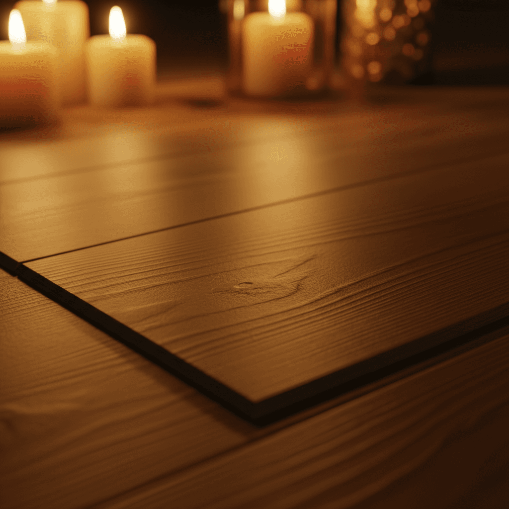 Laminate flooring detail showing wood grain and finish quality