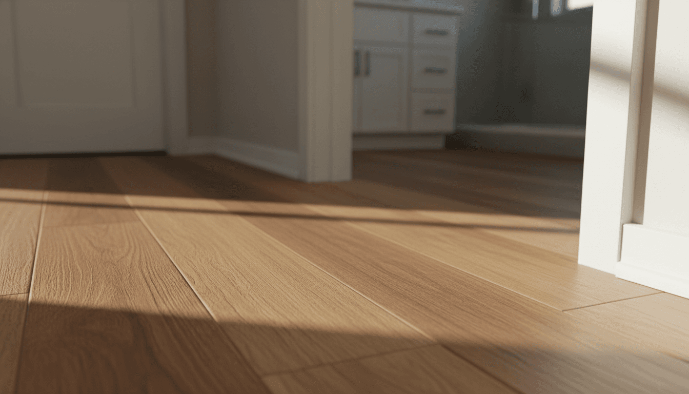 Professional luxury vinyl plank flooring installation showing quality craftsmanship and detail